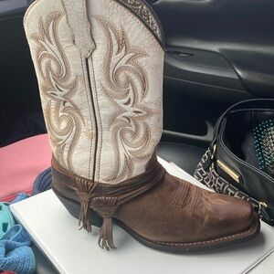 Brown and Cream Western Boots